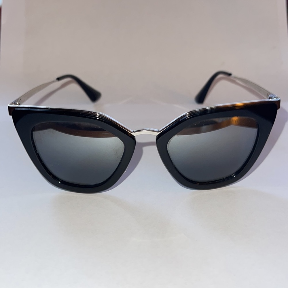 PRADA Black Frames with Gold Trim/Temple Sunglasses SPR53S